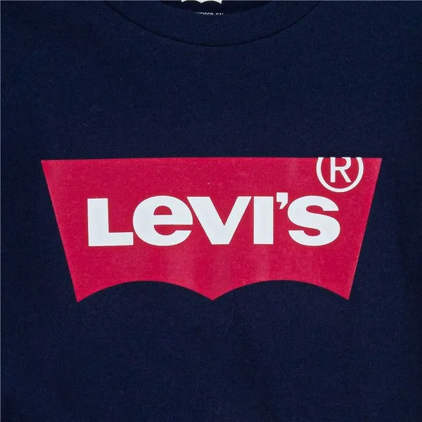 Vaikiška Marškinėliai su trumpomis rankovėmis Levi's Batwing Girl Tamsiai mėlyna
