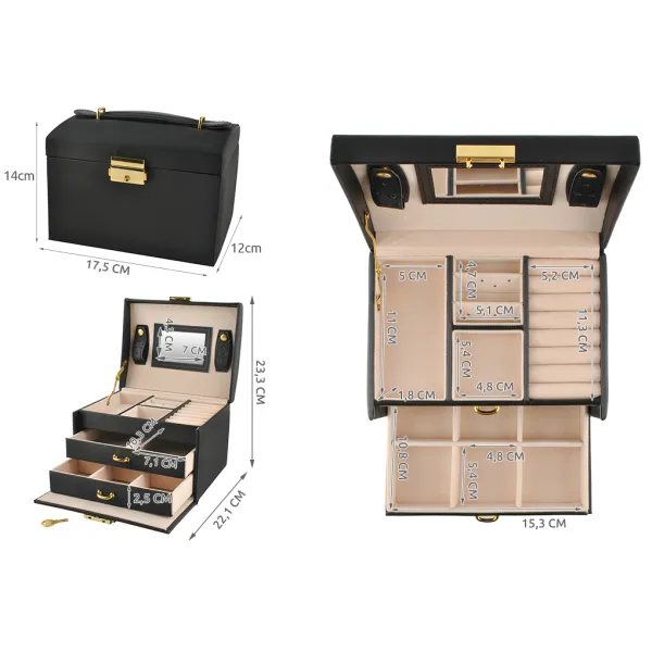 Jewelry box/case - black