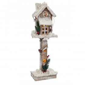 Christmas bauble White Beige Wood House 15 x 9 x 50 cm