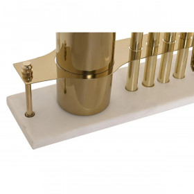 Набор для коктейлей DKD Home Decor 30 x 10 x 28 см. Нержавеющая сталь, медь, белый мрамор.