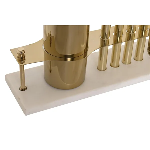 Набор для коктейлей DKD Home Decor 30 x 10 x 28 см. Нержавеющая сталь, медь, белый мрамор.