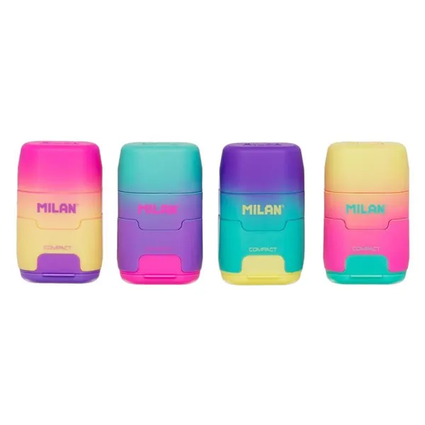 Milan Compact Gorgeous Sunset Effect dzēšgumija un zīmuļu asināmais Handy Duo