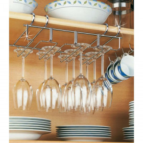 Metalinis stiklinis stovas 12 vyno taurių (34 x 25 x 8 cm)