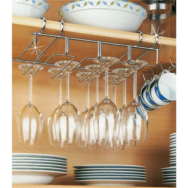 Подставка для стекла, металлическая, на 12 бокалов для вина (34 x 25 x 8 см)