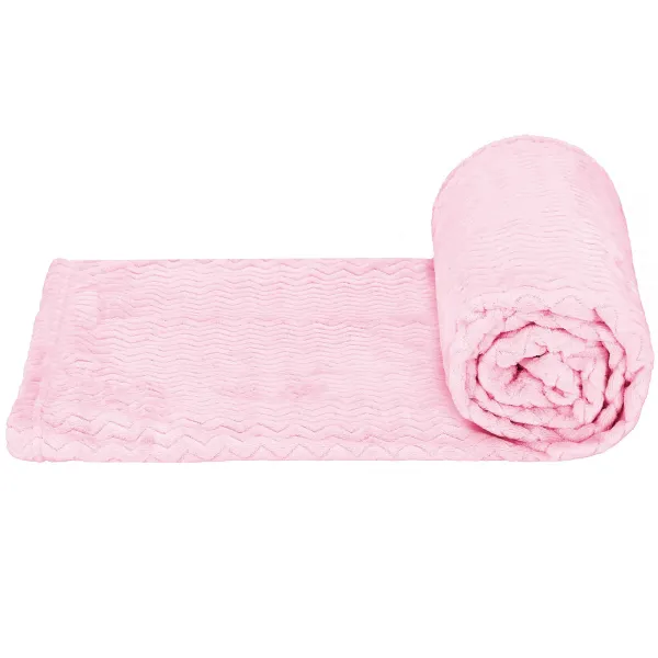 Voodikate Springos HA7118, kahepoolne pleed 70x160 cm, diivanikate, tumeroosa
