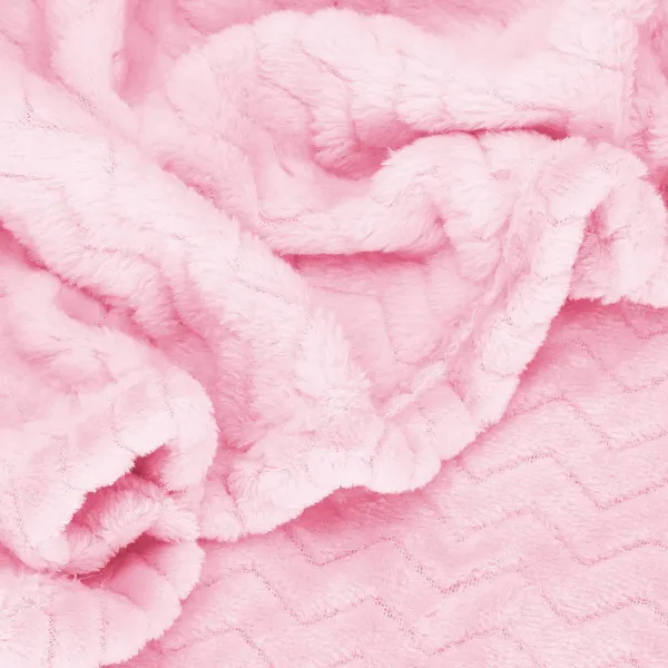 Bedspread Springos HA7118, reversible blanket 70x160 cm, sofa throw, dark pink