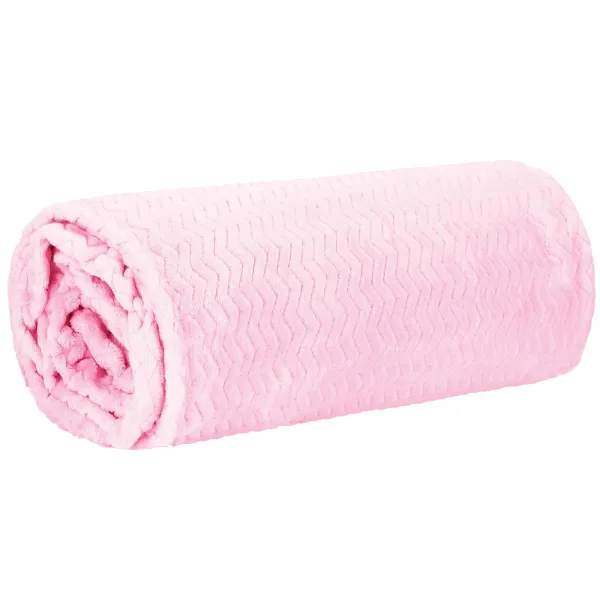 Bedspread Springos HA7118, reversible blanket 70x160 cm, sofa throw, dark pink