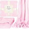 Bedspread Springos HA7118, reversible blanket 70x160 cm, sofa throw, dark pink