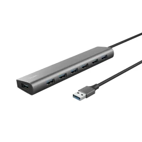 USB-разветвитель Trust 24947 Серый Черный/Серый (1 штук)