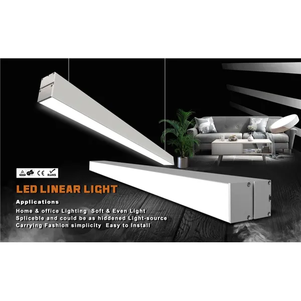 LED linear light SMD 2835 180pcs, 3960LM, AC200-240V, CRI80,Alu + PC