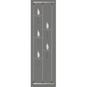 97100 Pisa Trio Lichtvorhang 5x20W G4 Alu