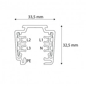 UNIPRO T33B 3-phase lighting track 