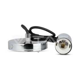 Hroma piekaramā lampa, melna