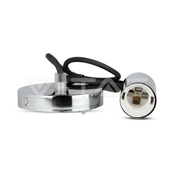 Хромированный подвесной светильник черного цвета