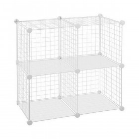 Shelves Confortime White 4 compartments Grille 35 x 35 cm