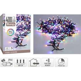 Maxi Cluster | Kerstverlichting | 400 LEDs - 6m - Multicolor - Timer & Light Functions