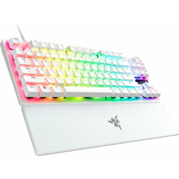 Klaviatūra Razer Huntsman V3 Pro Balts Spāņu Qwerty