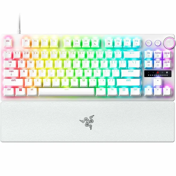 Klaviatūra Razer Huntsman V3 Pro Balts Spāņu Qwerty
