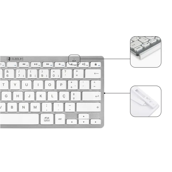 Pelės Kilimėlis Subblim COMBO MULTIDISPOSITIVO COMPACTO SILVER