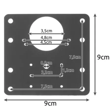 Hinge repair plate 4 pcs Malatec 23032