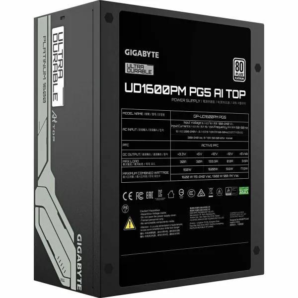 Источник питания Gigabyte GP-UD1600PM-PG5 ATX 1600 W 80 PLUS Platinum