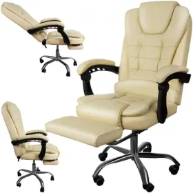Toimistotuoli jalkatuella - beige Malatec 23287
