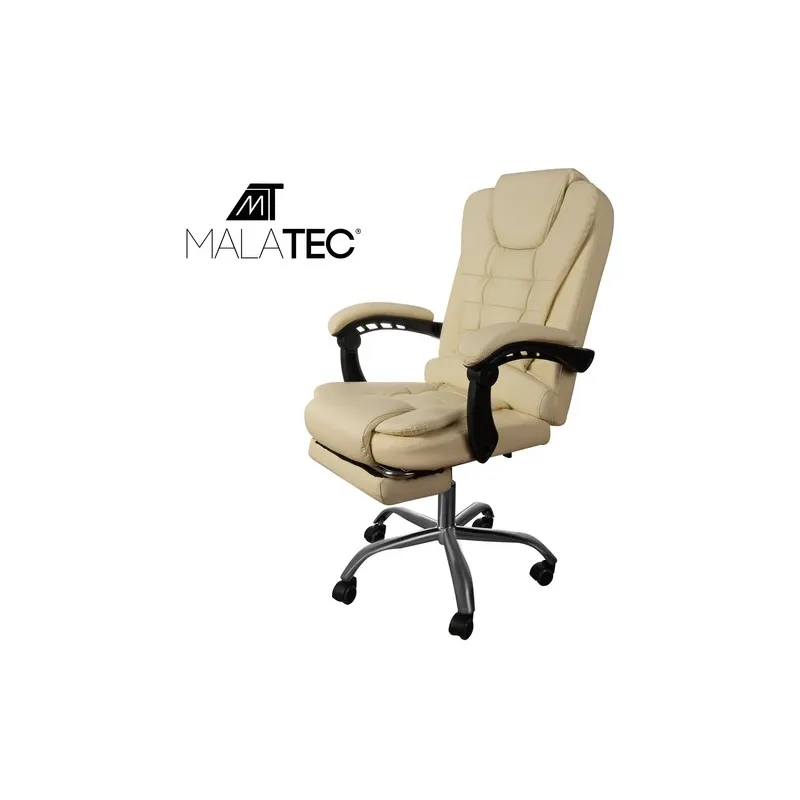 Biuro kėdė su atrama kojoms - smėlio spalvos Malatec 23287
