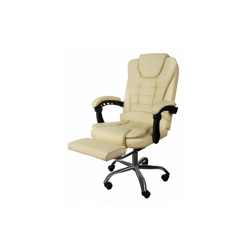 Biuro kėdė su atrama kojoms - smėlio spalvos Malatec 23287