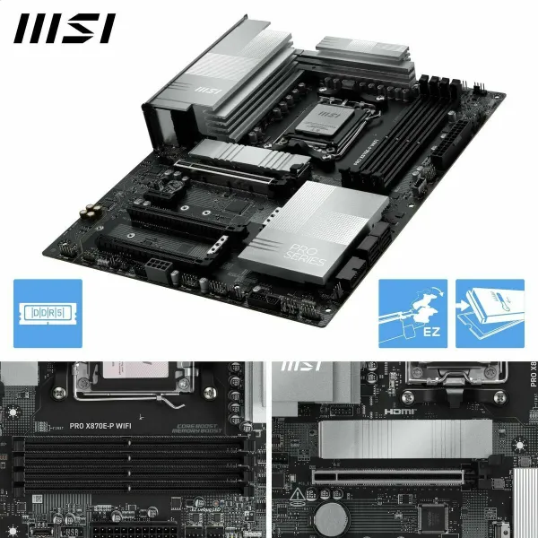 Pagrindinė plokštė MSI PRO X870E-P WIFI AMD AM5