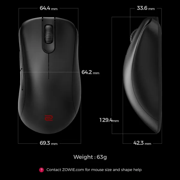 Mouse Zowie 9H.N4TBE.A2E Black 3200 DPI