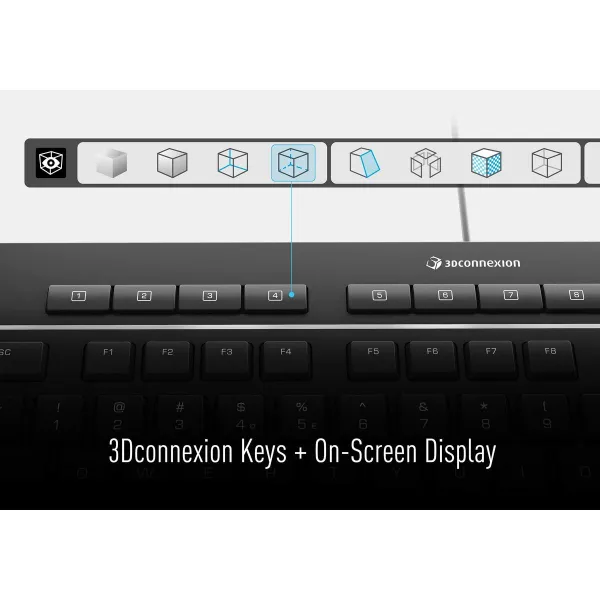Klaviatūra 3Dconnexion 3DX-700092 Melns Qwerty US