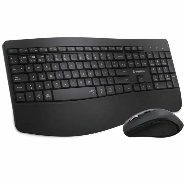Keyboard and Mouse Subblim SUBKBC-DCOPW2 Black Spanish Spanish Qwerty QWERTY