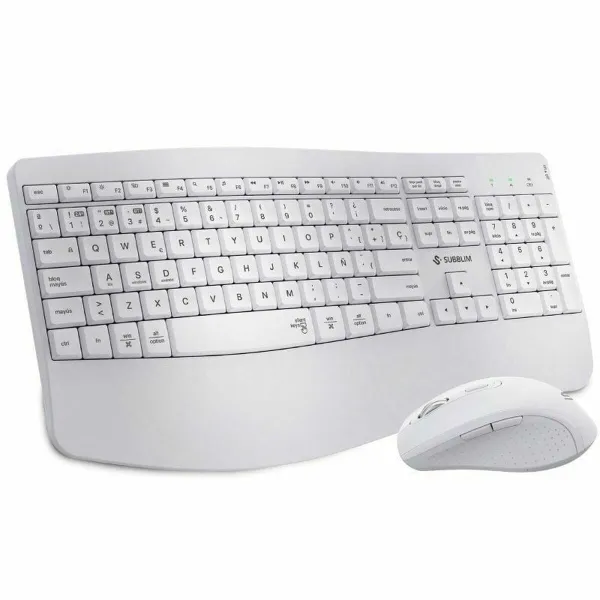 Keyboard and Mouse Subblim SUBKBC-DCOPW1 White Spanish Spanish Qwerty QWERTY