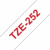 Ламинированная лента для фломастеров Brother TZE252 Rojo/Blanco 24 mm