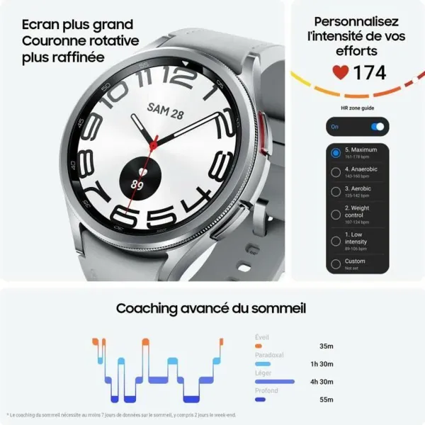 Älykello Samsung Galaxy Watch6 Classic R965 Monivärinen Hopeinen