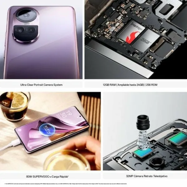 Smartphone Oppo Reno10 Pro 5G 6,7" Octa Core 12 GB RAM 256 GB Black Silver