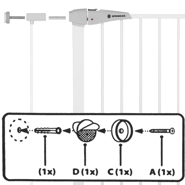 Drošibas barjera Springos SG00001AC 76-120 cm
