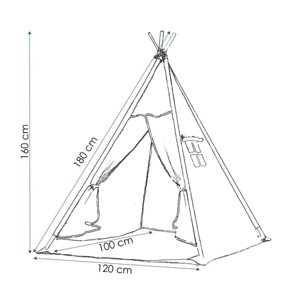 Tipi telk Springos TIP03 hall