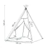 Tipi palapinė Springos TIP03 pilka