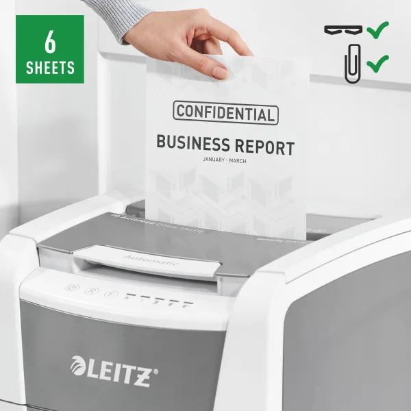 Mikroleikkaava paperisilppuri Leitz IQ 150 Autofeed P5