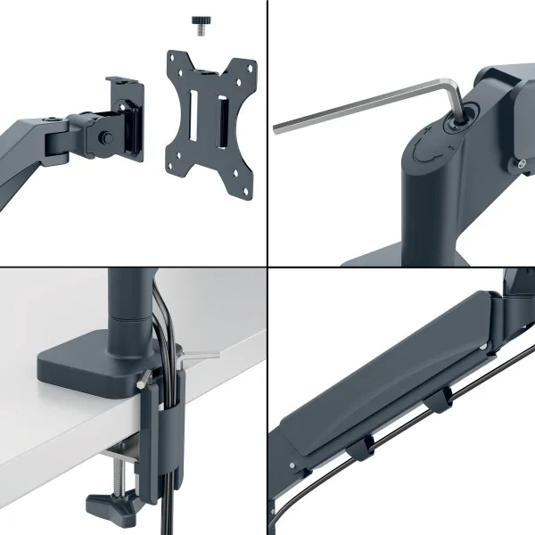 Ekrano laikiklis Leitz Ergo Space Saving 17" 32"