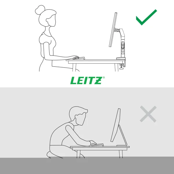 Ekrano laikiklis Leitz Ergo Space Saving 17" 32"