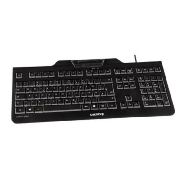Keyboard with Reader Cherry KC 1000 SC Black QWERTY