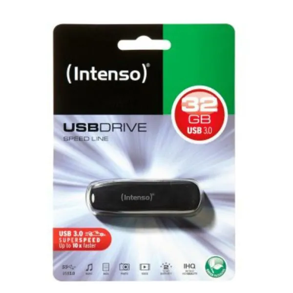 USB atmintukas INTENSO FAELAP0356 USB 3.0 32 GB Juoda 32 GB USB atmintukas