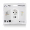 WSienas ligzda ar 2 USB Portas Ewent EW1211 3,1 A