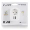WSienas ligzda ar 2 USB Portas Ewent EW1211 3,1 A