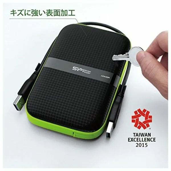 Ārējais cietais disks Silicon Power A60 2.5" USB 3.0 2 TB Anti-shock Waterproof Melns