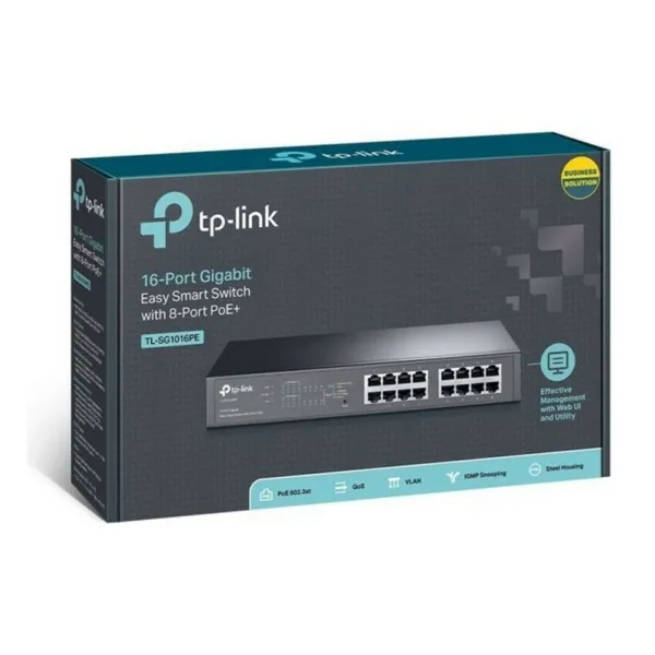 Cabinet Switch TP-Link TL-SG1016PE