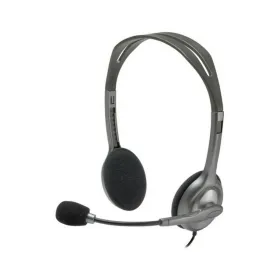Kuulokkeet mikrofonilla Logitech 981-000593 Harmaa