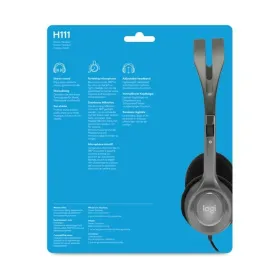 Kuulokkeet mikrofonilla Logitech 981-000593 Harmaa
